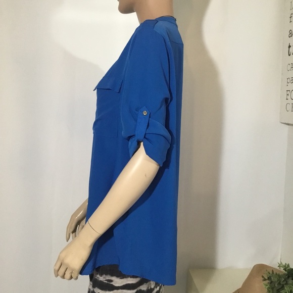 Fylo - roll- Tab Sleeve Blouse (A2 - Picture 6 of 8